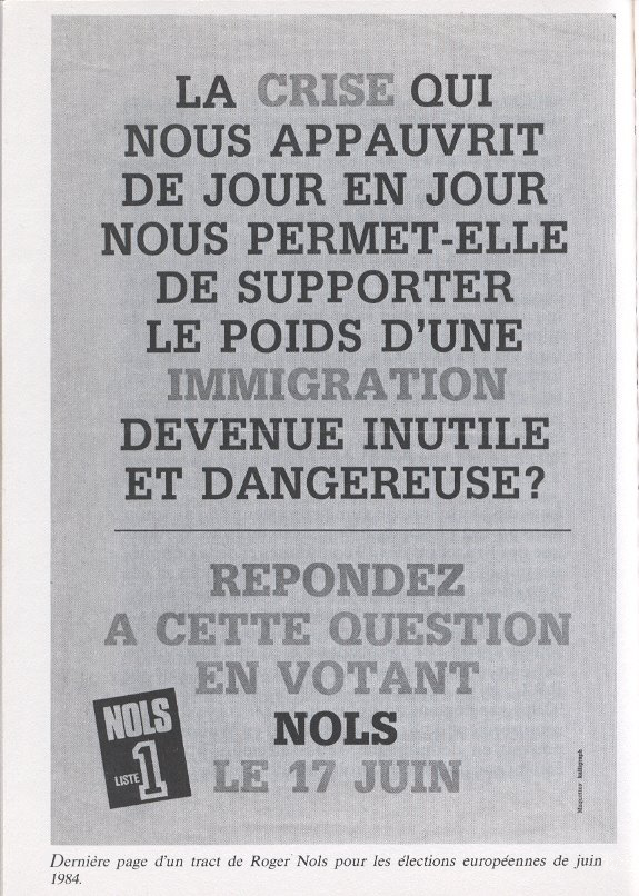 Tract électoral – juin 1984