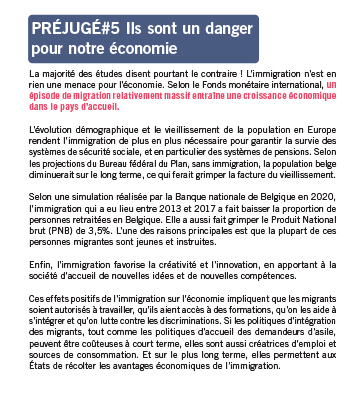 Issu du Petit guide anti-préjugés, 2019, du CIRE (Coordination et initiatives pour réfugiés et étrangers).
